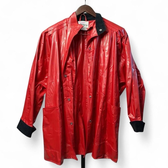 Vintage Wippette Glossy Red Raincoat - Picture 2 of 7